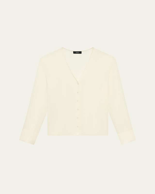 Modern Silk Georgette Cardigan Blouse